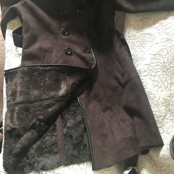 NWOT Ellen Tracy Coat Belted in Brown - Picture 3 of 8